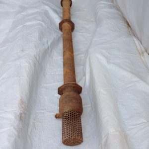 Válvula De Pé Aço Zincado C/ Adaptação De Flange + Tubo  Aço Zincado 2,03Mts. (5") -  G020086