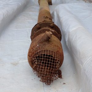 Válvula De Pé Aço Zincado C/ Adaptação De Flange + Tubo Aço Zincado + Curva 90° (6") - G020087