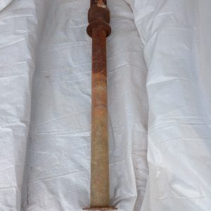 Válvula De Pé Aço Zincado C/ Adaptação De Flange + Tubo Aço Zincado 1,20Mts. (4") - G020088